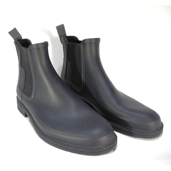 Hunter Original Refined Chelsea Rain Boots Men's‎ Size US 10 EU 43 Navy - Picture 1 of 9
